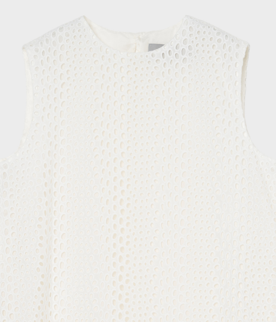 EYELET LACE TANK DRESS 詳細画像 WHITE 3