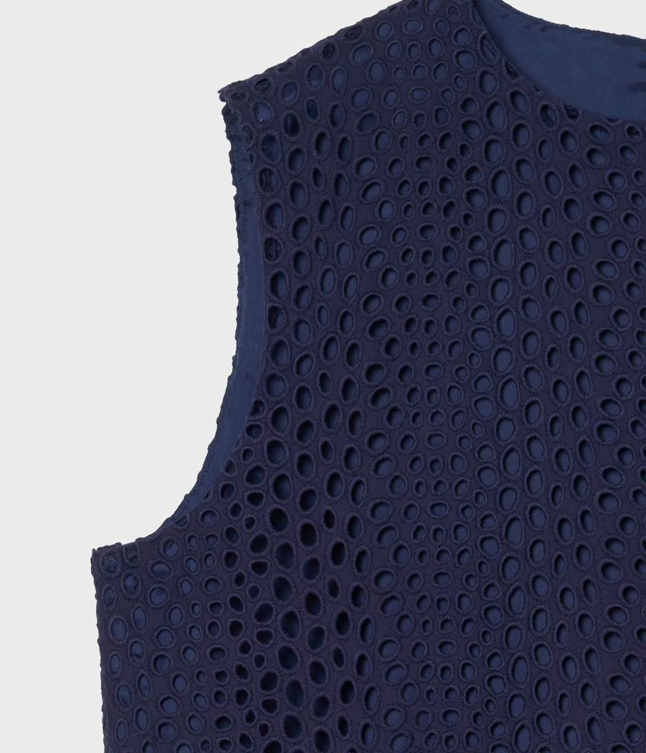 EYELET LACE TANK DRESS 詳細画像 NAVY 5
