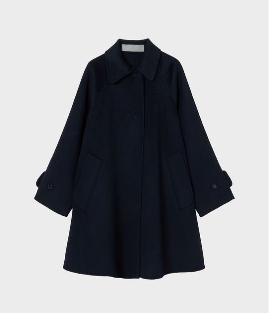 DOUBLE-FACED WOOL TENT LINE COAT