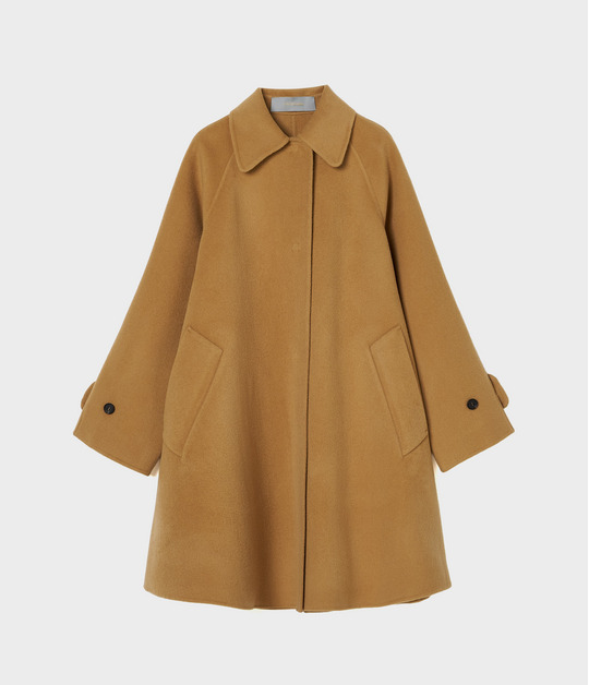 DOUBLE-FACED WOOL TENT LINE COAT