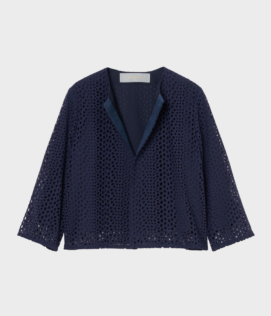 EYELET LACE JACKET 詳細画像 NAVY 1