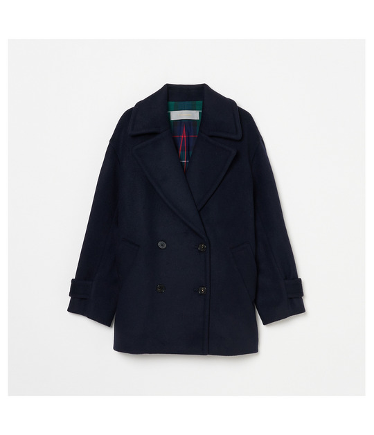 WOOL MELTON PEA COAT