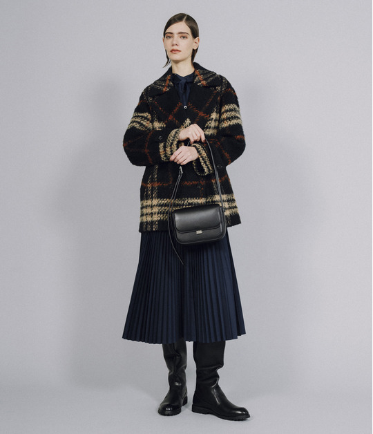 SHAGGY CHECK PEA COAT 詳細画像