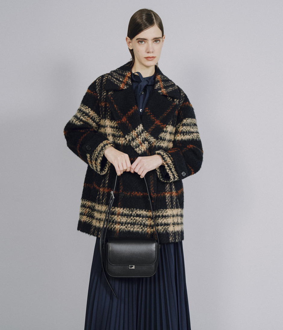 SHAGGY CHECK PEA COAT 詳細画像 NAVY 12
