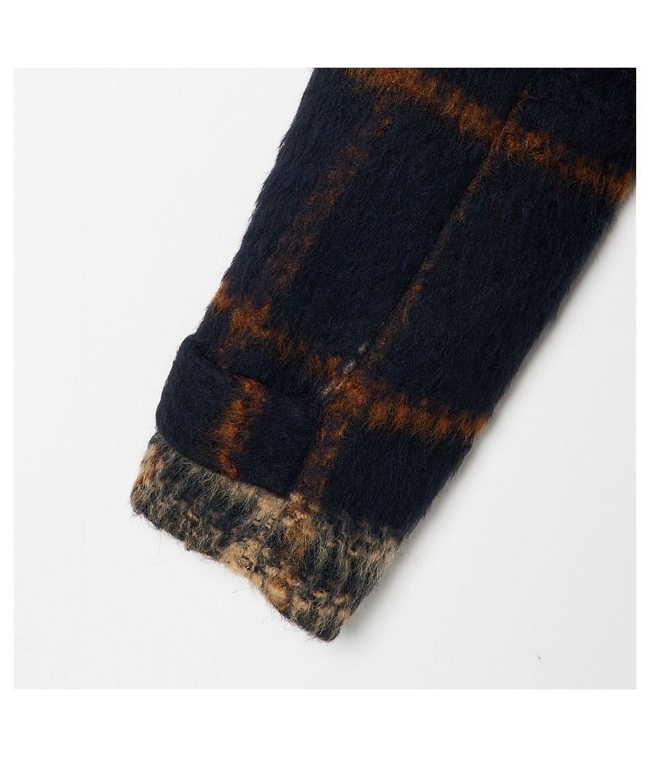 SHAGGY CHECK PEA COAT 詳細画像 NAVY 4